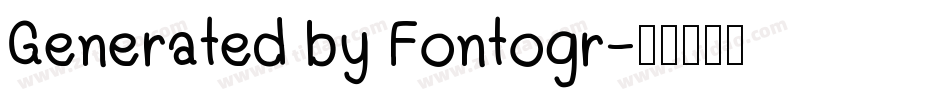 Generated by Fontogr字体转换
